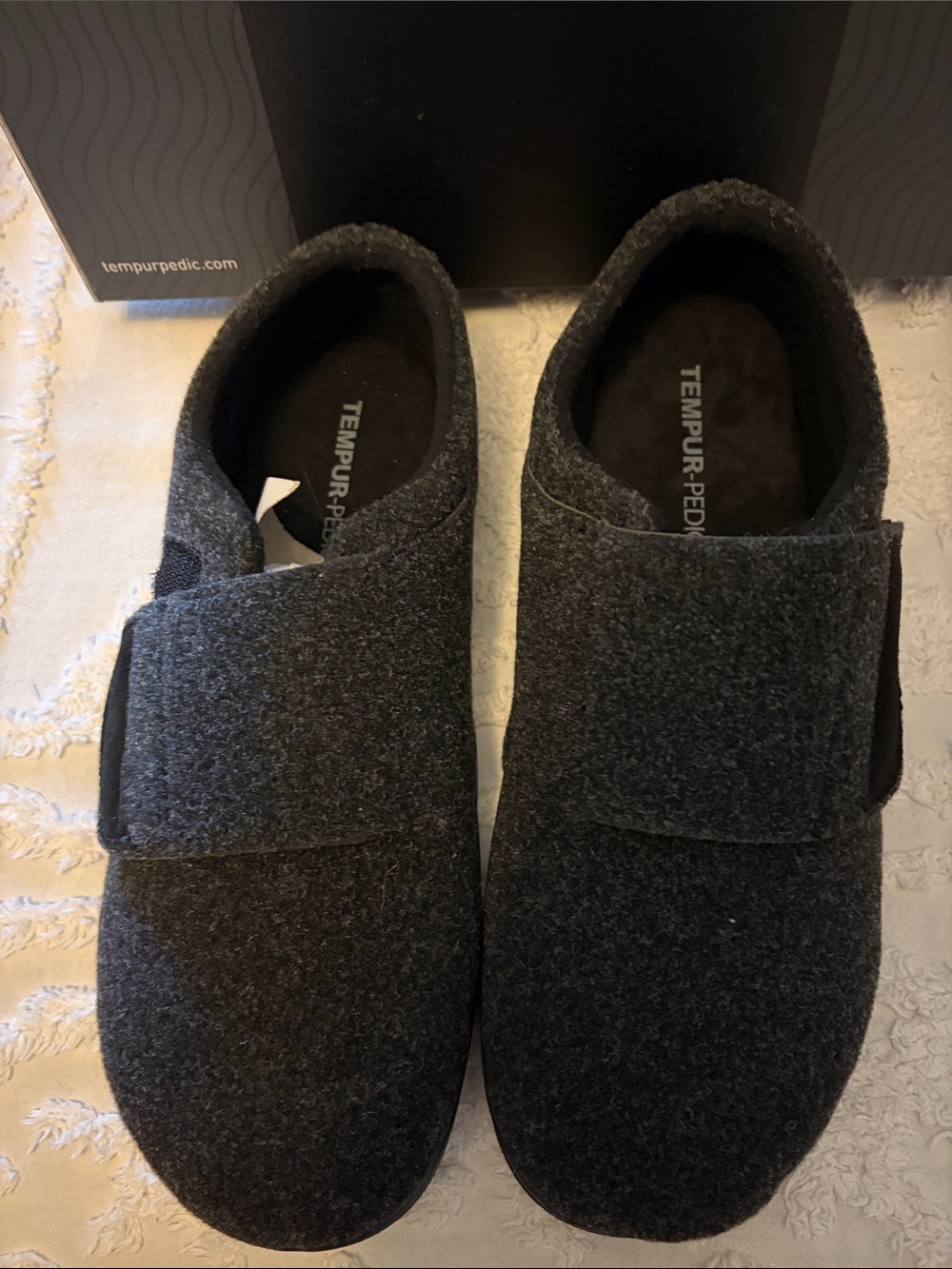 Men's Charcoal Slip-On Comfort Slippers